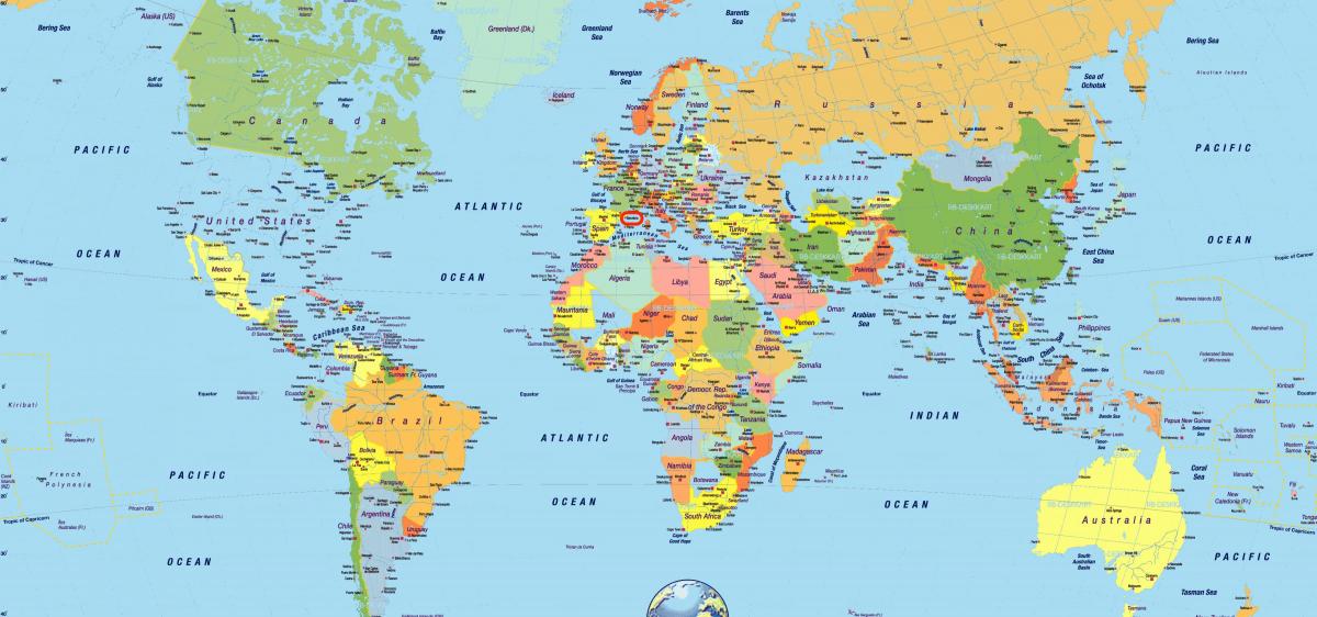 barcellona spagna mappa del mondo