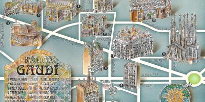 Gaudi mappa di barcellona