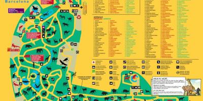 Mappa di lo zoo di barcellona