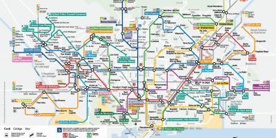 Bcn mappa della metropolitana